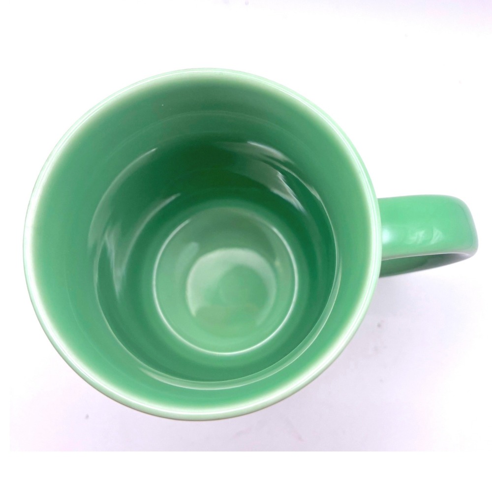 Starbucks Coffee Mug 12oz Mint Green Embossed Floral Tile Pattern Ceramic Cup - Picture 5 of 6
